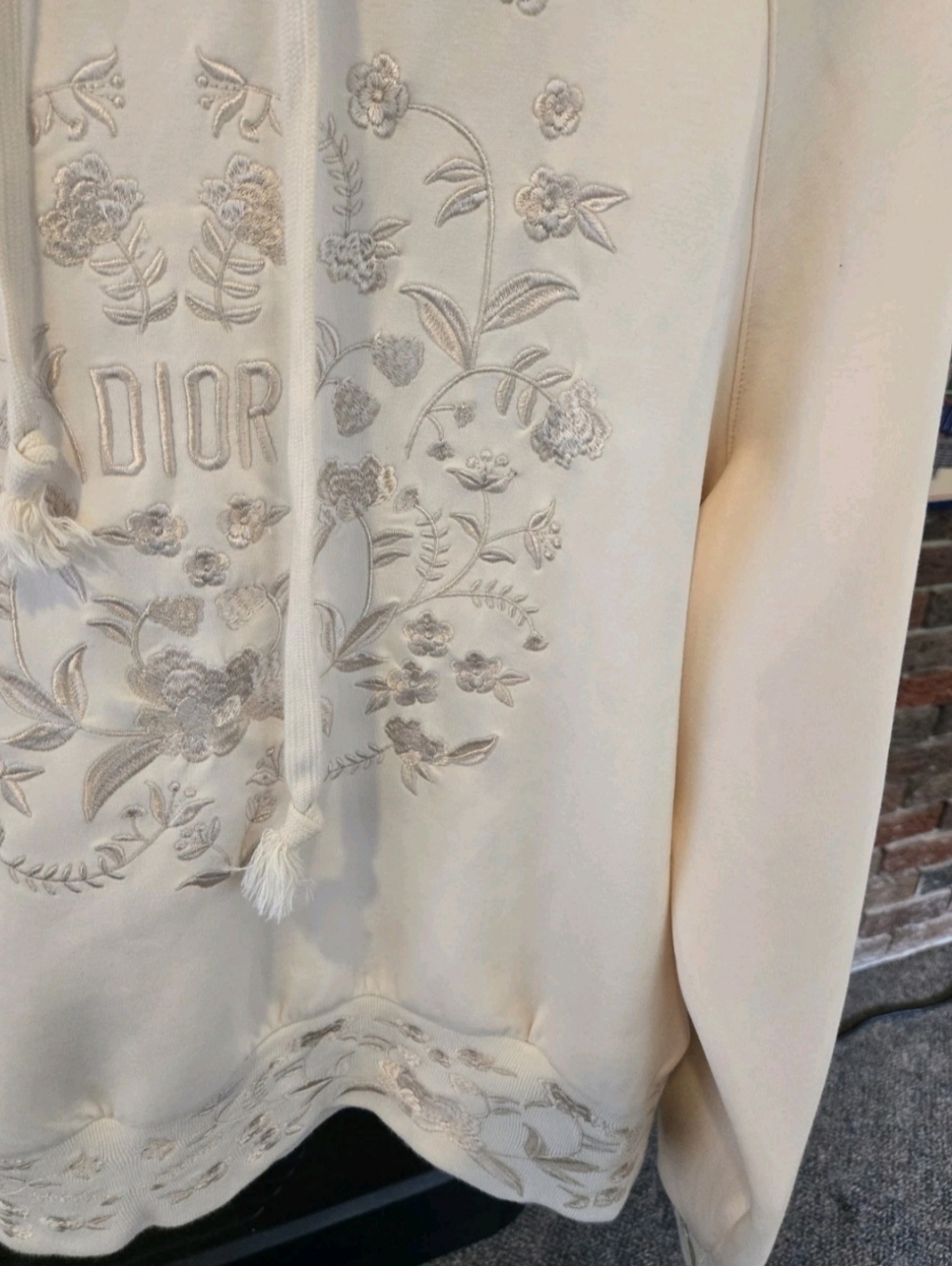 Dior Cream Floral Embroidered Hoodie & Joggers - Picture 8 of 15